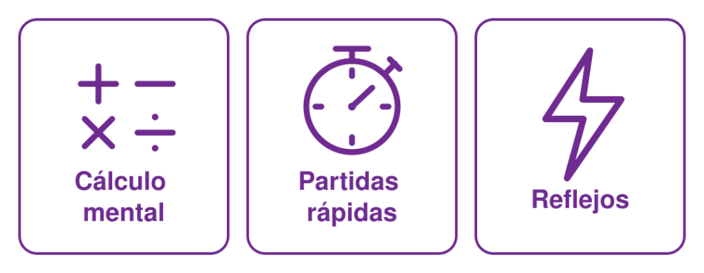 Características de Alto Voltaje: cálculo mental, partidas rápidas y reflejos