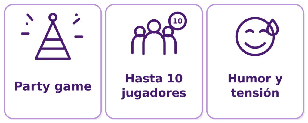 Características de Exploding Kittens Party Pack: party game, hasta 10 jugadores y humor y tensión
