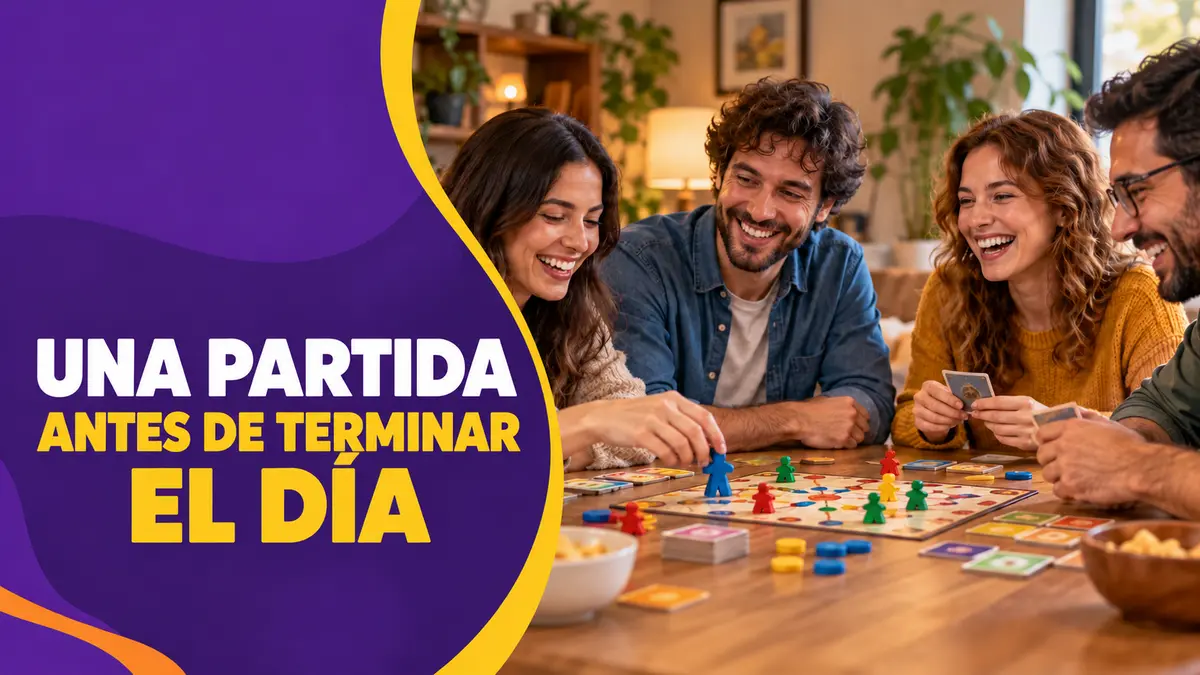 Familia y amigos disfrutando juegos de mesa rápidos